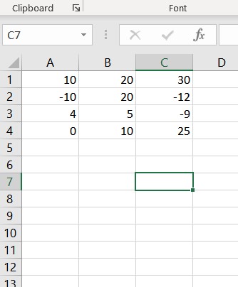 Using Excel Countif less than 0