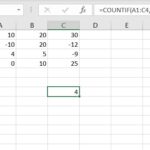 Using Excel Countif less than 0