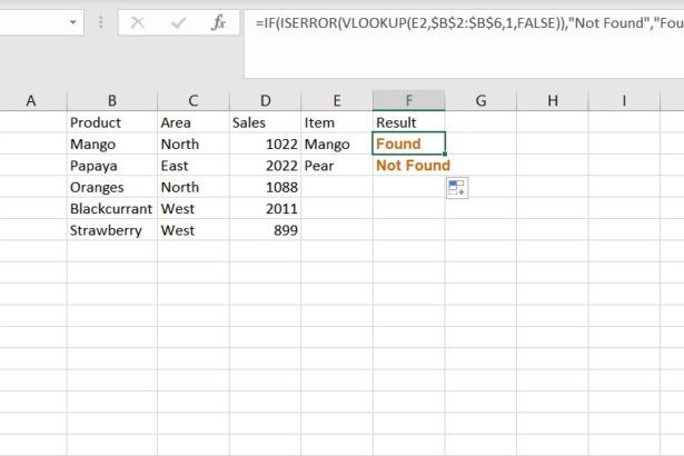 excel is a value in a list