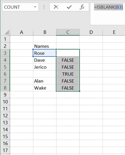 Counting Empty Cells in Excel