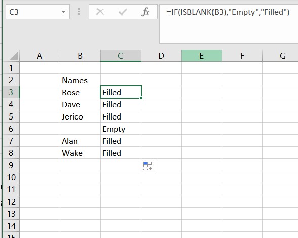 Counting Empty Cells in Excel