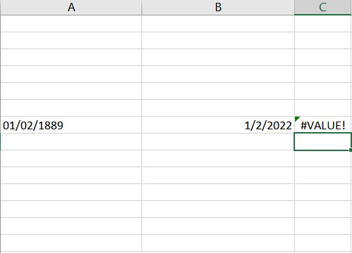 Excel use dates before 1900