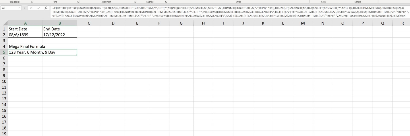 Excel use dates before 1900