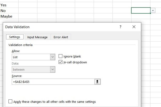 add blank as the first one option in Excel Data Validation List