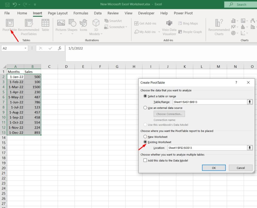 calculate rolling 12 months in excel