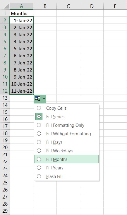 calculate rolling 12 months in excel