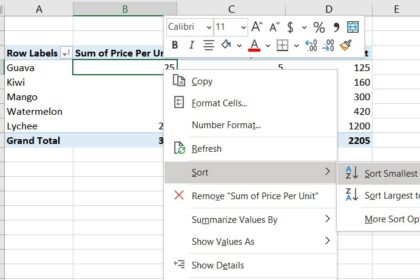 Pivot Table