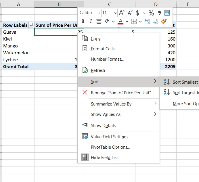 Pivot Table